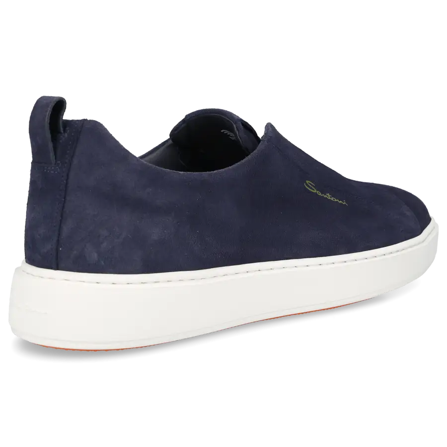 Santoni - Sneaker low Slip-ons MBCD21 Veloursleder - blau