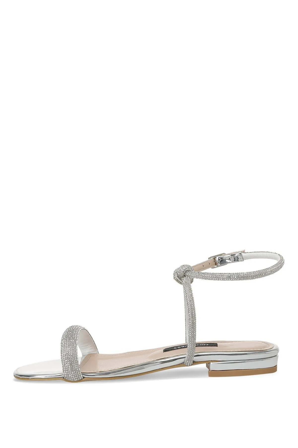Nine West  SELGEN 2PR Flache Damensandalen in Silber