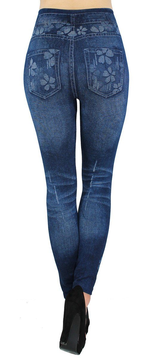 dy_mode Thermoleggings Thermo Leggings Damen Jeggings Gefüttert Thermoleggings Innenfutter Gefüttert