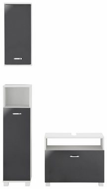 Schildmeyer Badmöbel-Set Colli, (Set, 3-St), aus Hochschrank, Waschbeckenunterschrank und Hängeschrank