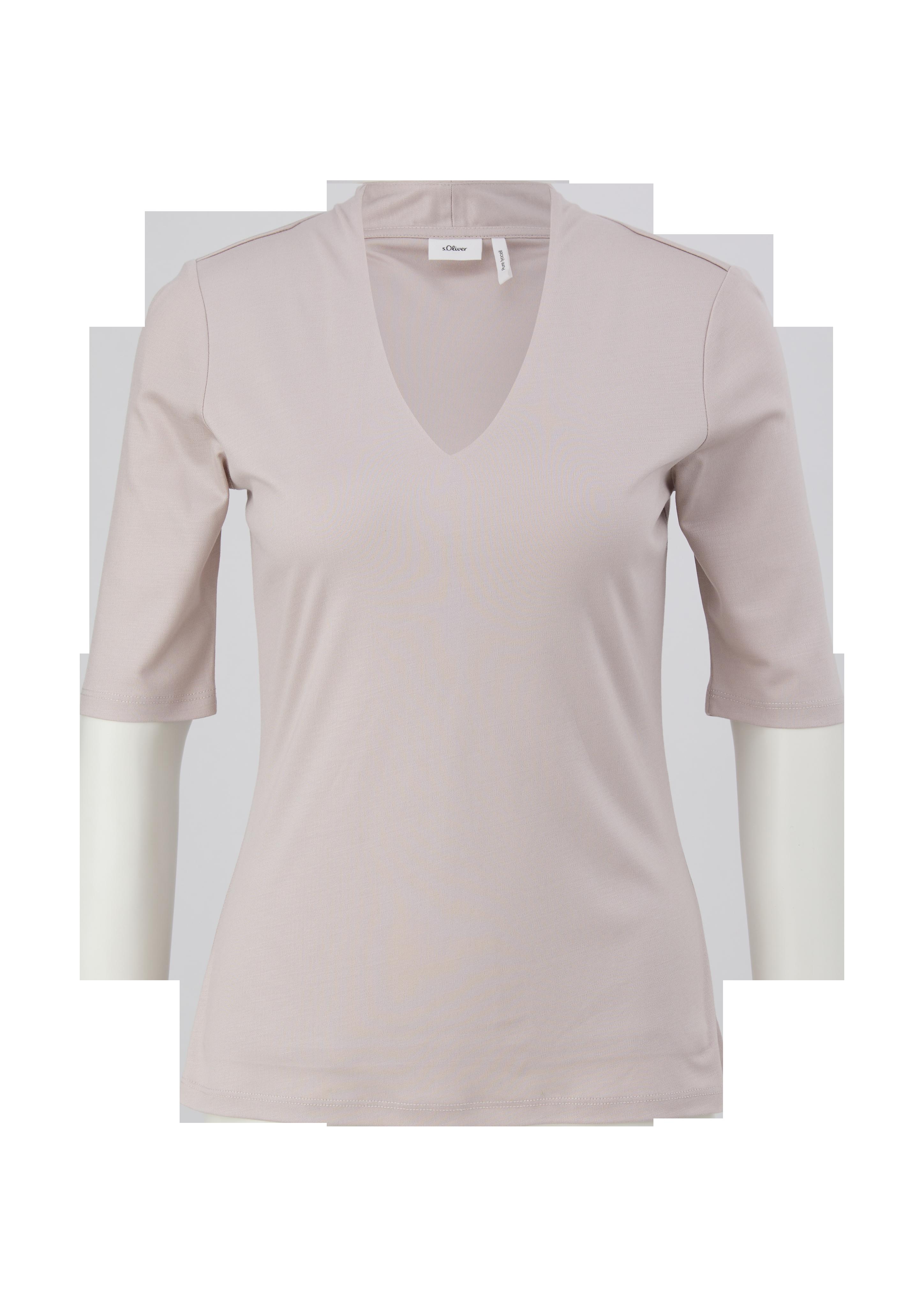 Lyocell-Shirt mit V-Ausschnitt  2132579-8035