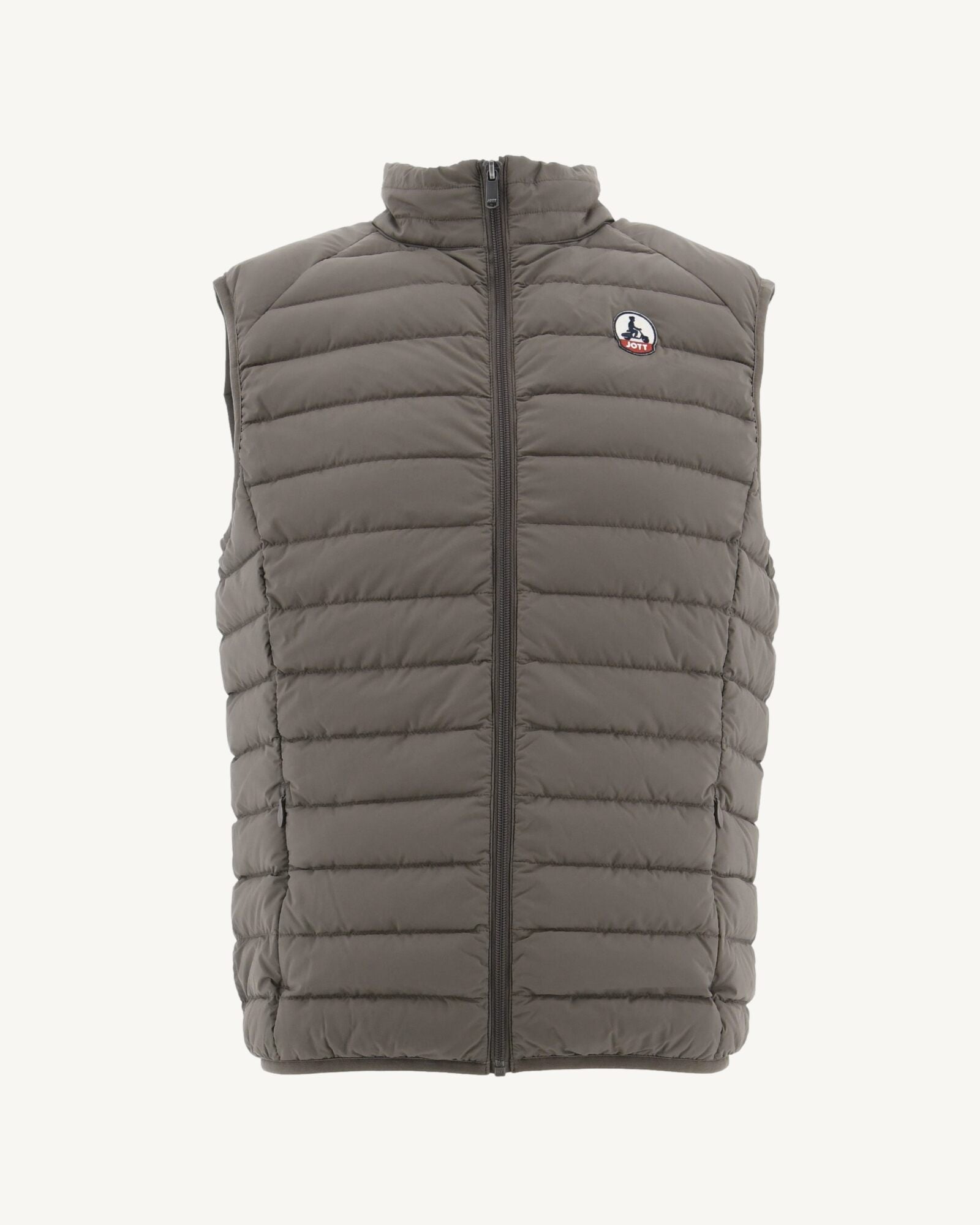 Doudoune sans manches stretch Taupe Arafo