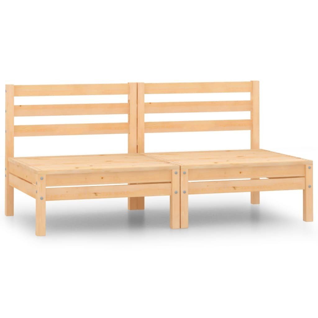 vidaXL Loungesofa 2-Sitzer-Gartensofa Kiefer Massivholz, 1 Teile