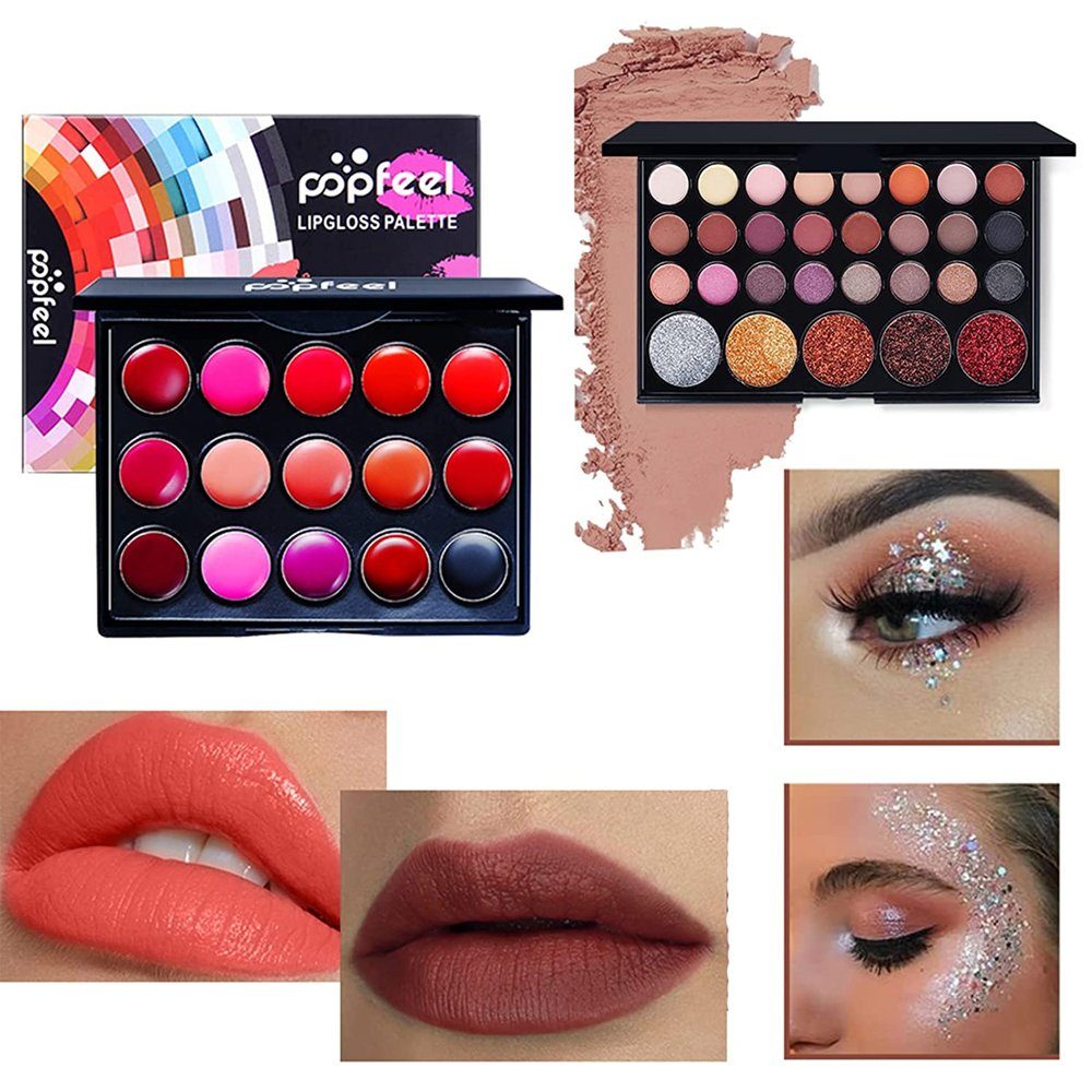 Scheiffy Make-up Set 27-teiliges Einsteiger Schminkset, Schminkset Geschenkset, leichtes Schminkset Komplettset, Must Have Set für Makeup-Trägerinnen