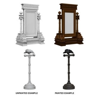 Mirror & Bird on Stand: WizKids Unpainted Minis