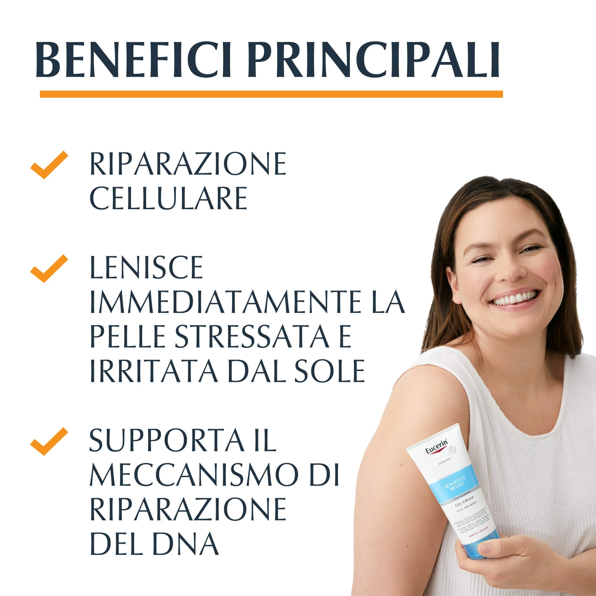 Sonnenschutz Sensitive Linderung After Sun Gel-Creme – After Sun Körpergel, After Sun Körpercreme, After Sun Gesichtscreme