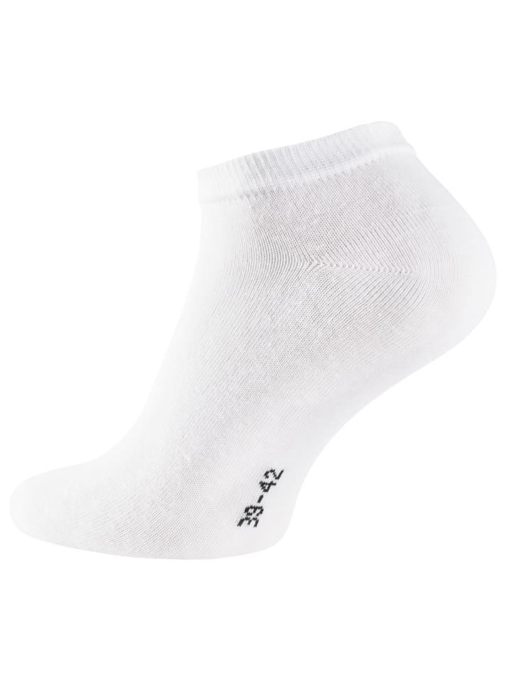 Cotton Prime® 10 Paar COTTON-Essentials Sneaker-Socken in Schwarz/Weiss günstig kaufen