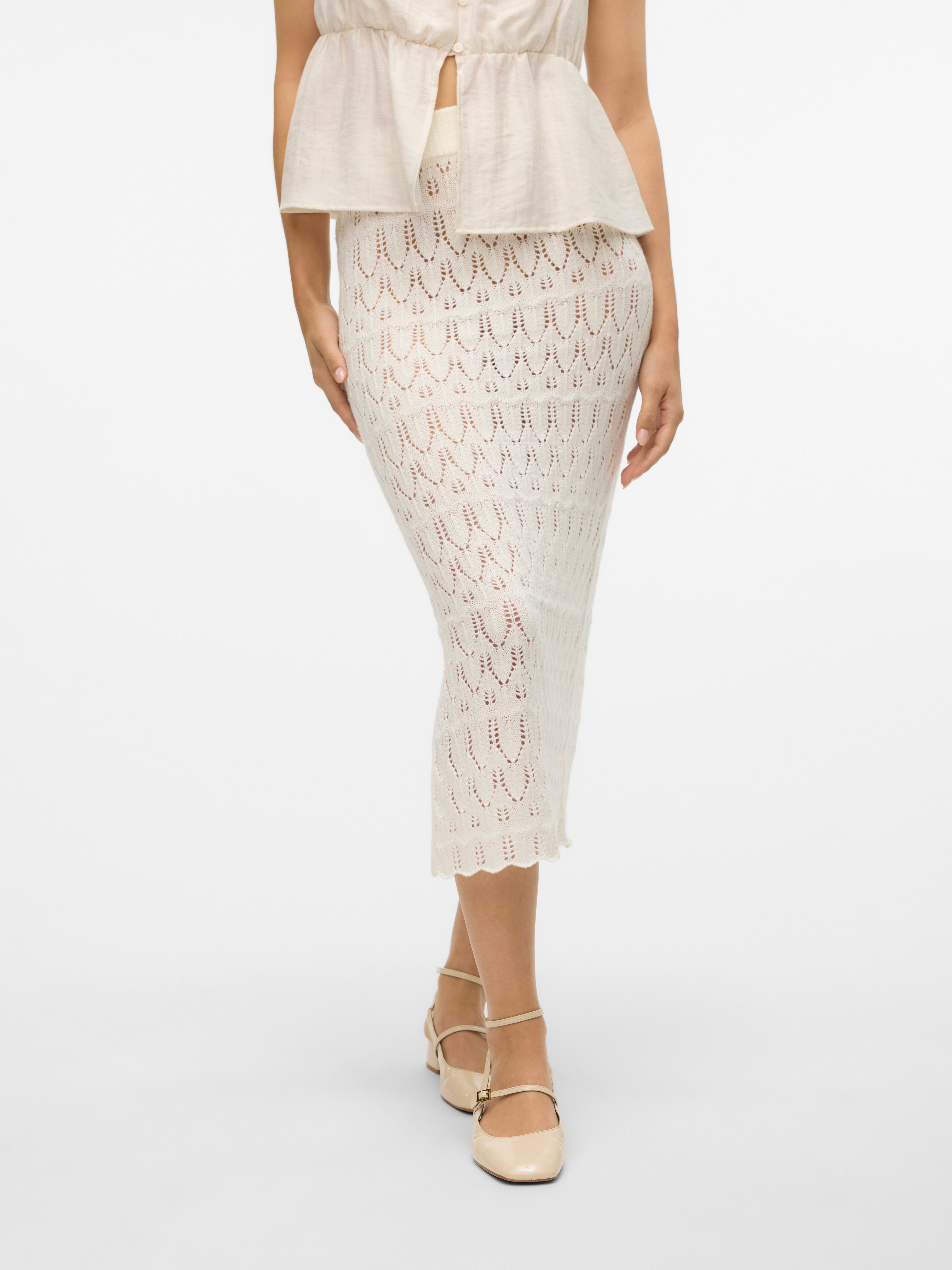 VMFABIENNE Hohe Taille Langer Rock
