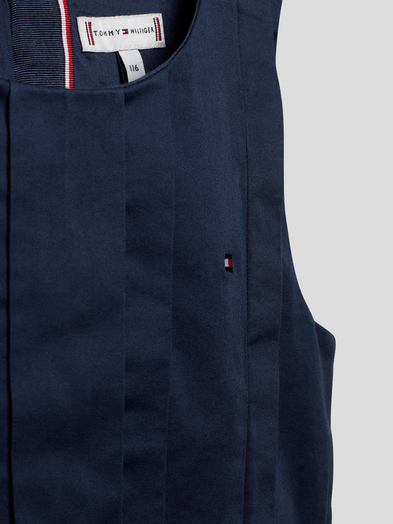 Kleid mit Rundhalsausschnitt in marineblau