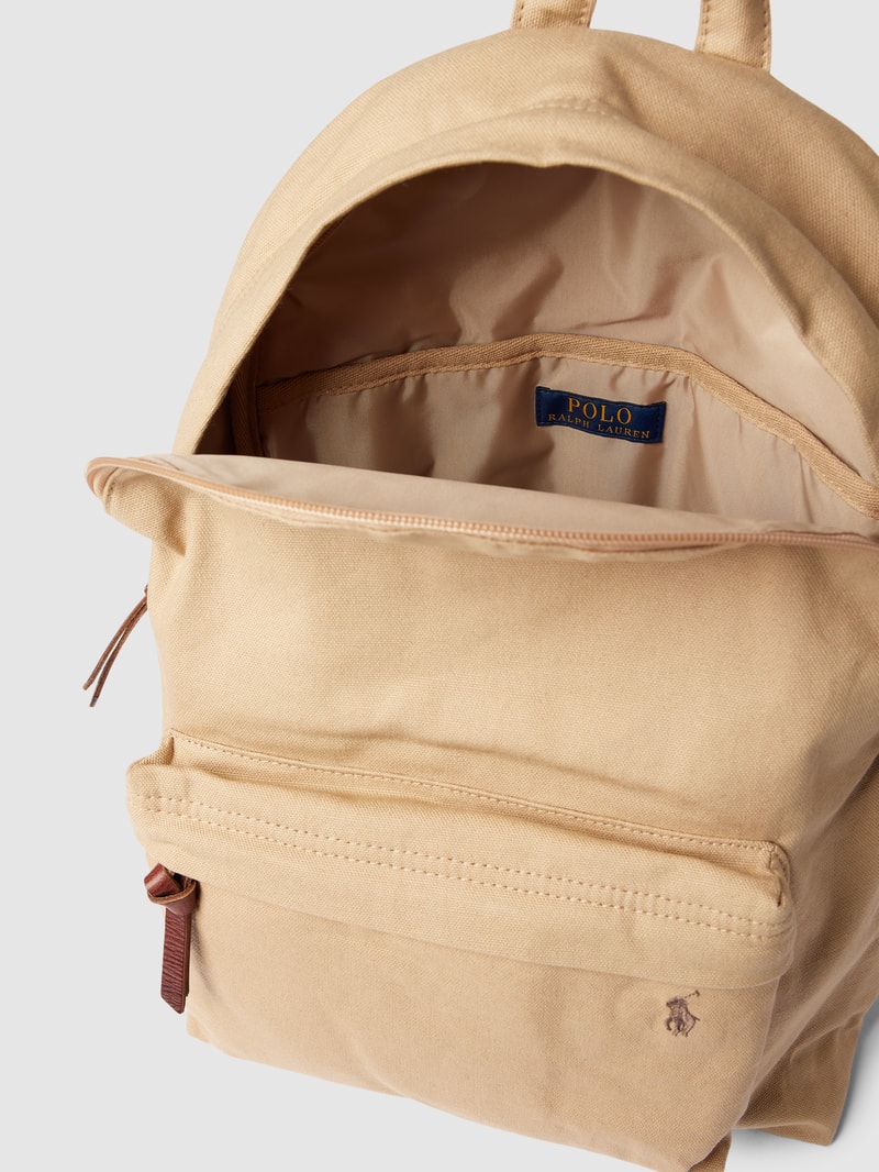 Rucksack mit Label-Detail in beige