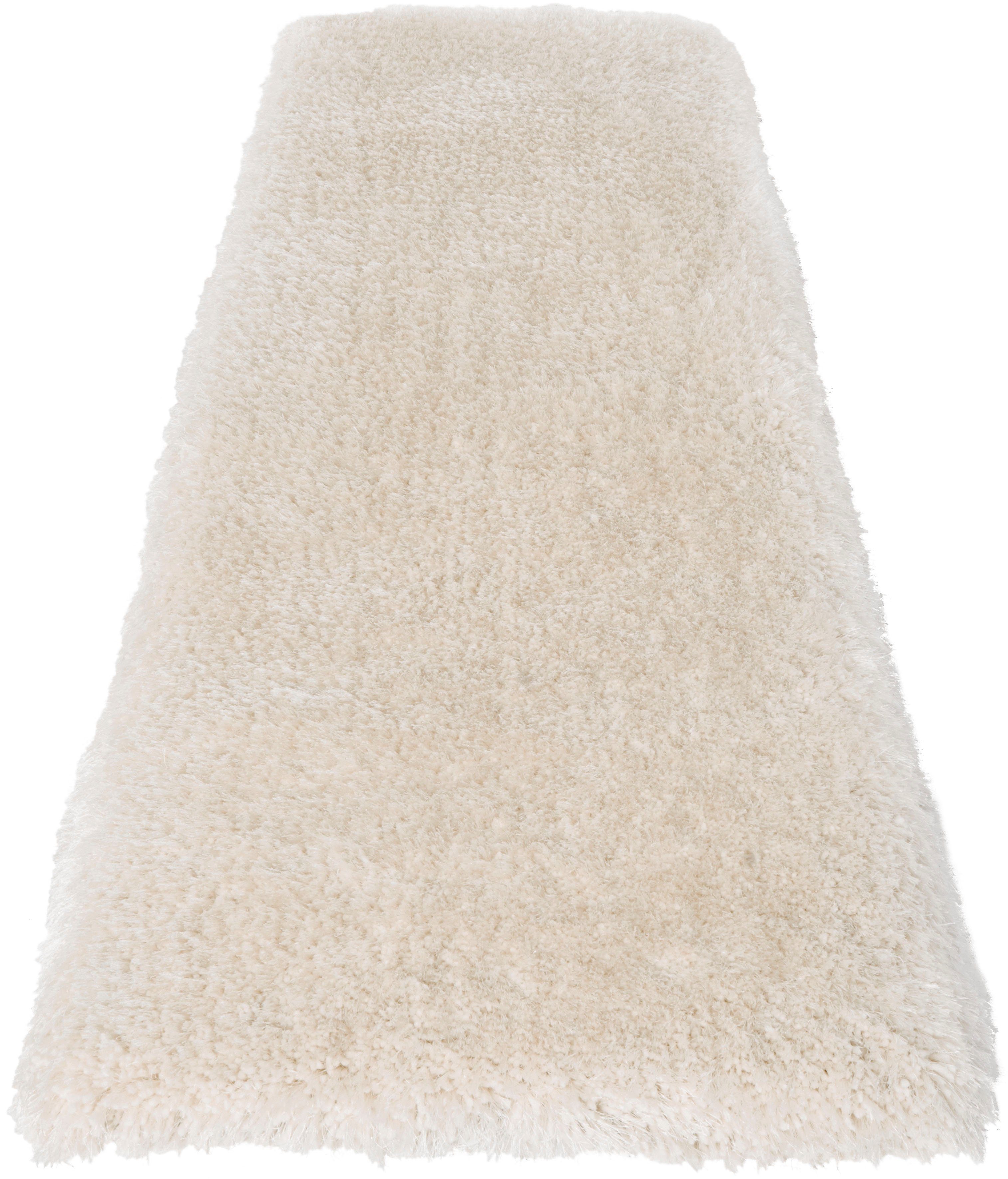 Hochflor-Läufer Micro exclusiv Teppich, Guido Maria Kretschmer Home&Living, rechteckig, Höhe: 78 mm, weich, Mikrofaser, unifarben, Schlafzimmer, Wohnzimmer, Esszimmer