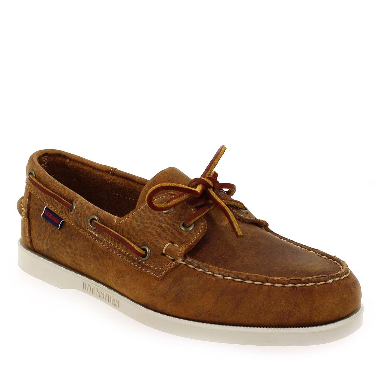 Sebago  DOCKSIDE PORTLAND CRAZY H - Cognac
