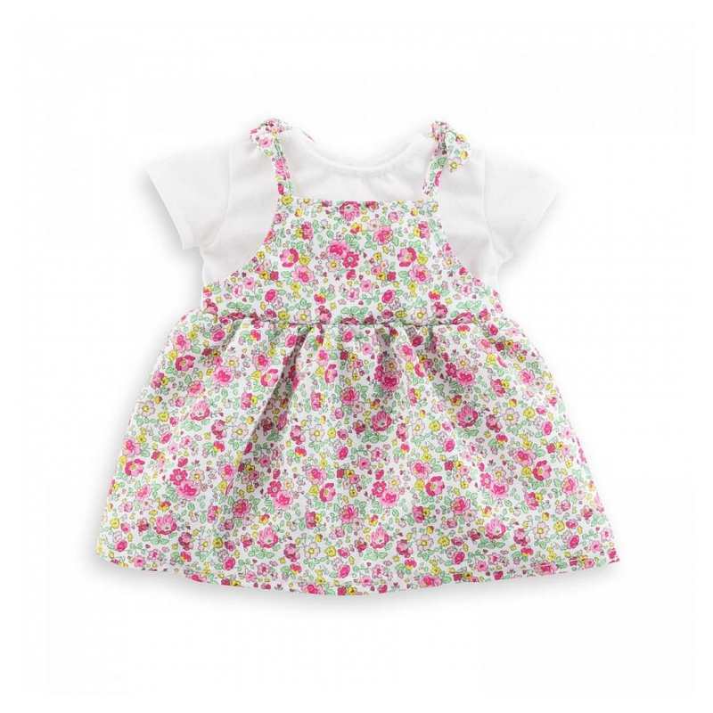Robe jardin en fleurs pour poupon 30cm