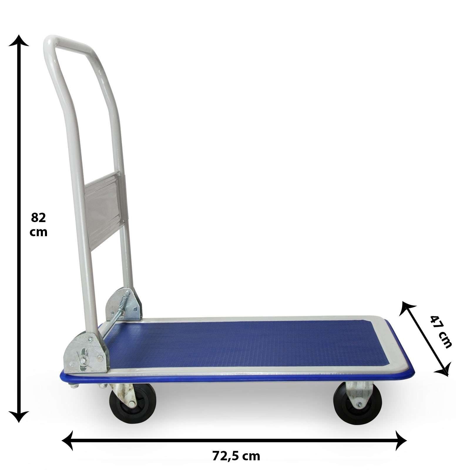 Grafner Transportwagen Grafner® Plattformwagen Tragkraft 150kg Transportwagen Lagerwagen Transportkarre in Premium Qualität, Transportfläche 82 x 47 cm, Tragkraft max. 150 kg