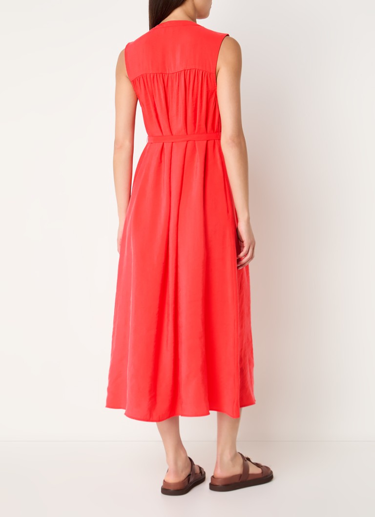 Rochie midi tip cămașă Dollie de la MSCH Copenhagen, cu curea și buzunare laterale.