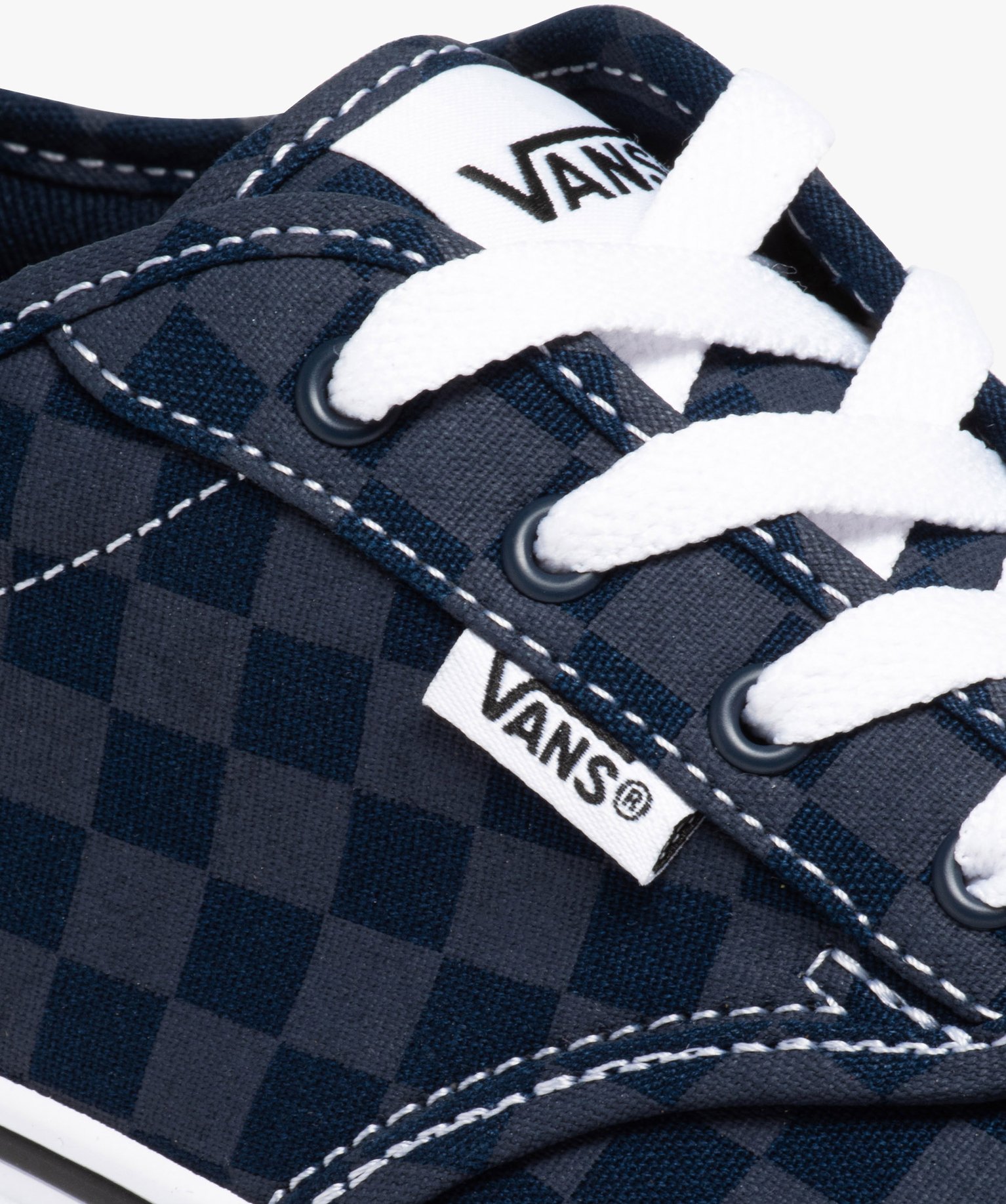 Baskets Garçon en toile à motif damier - Vans marine | GEMO