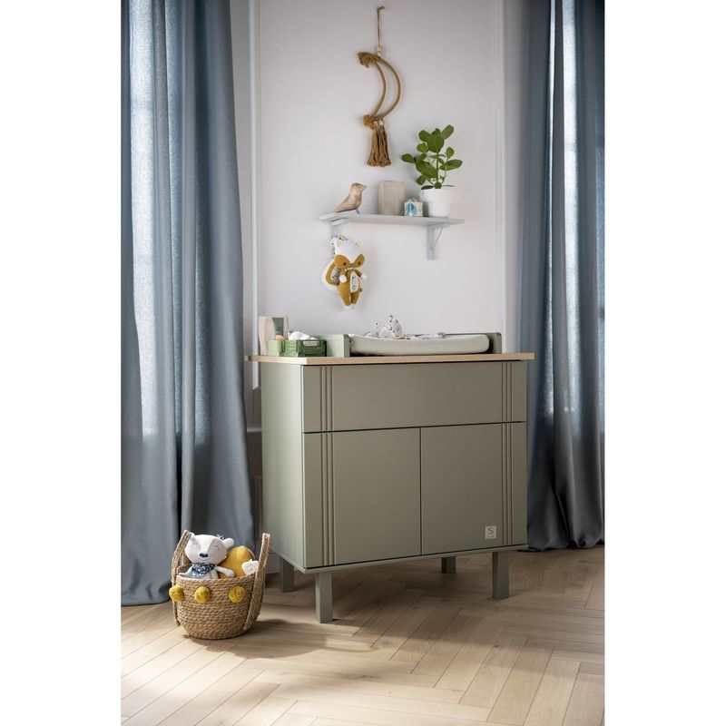 Commode 1 tiroir Eléonore kaki