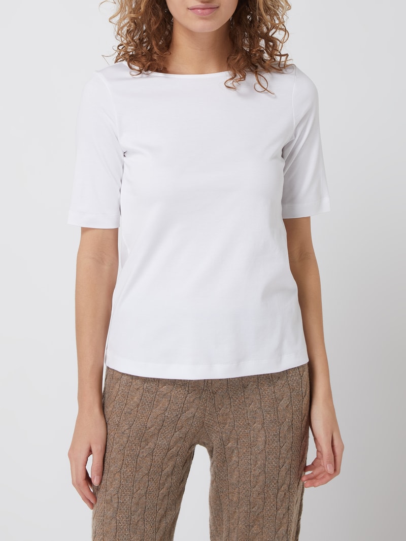 T-Shirt mit 1/2-Arm in weiß