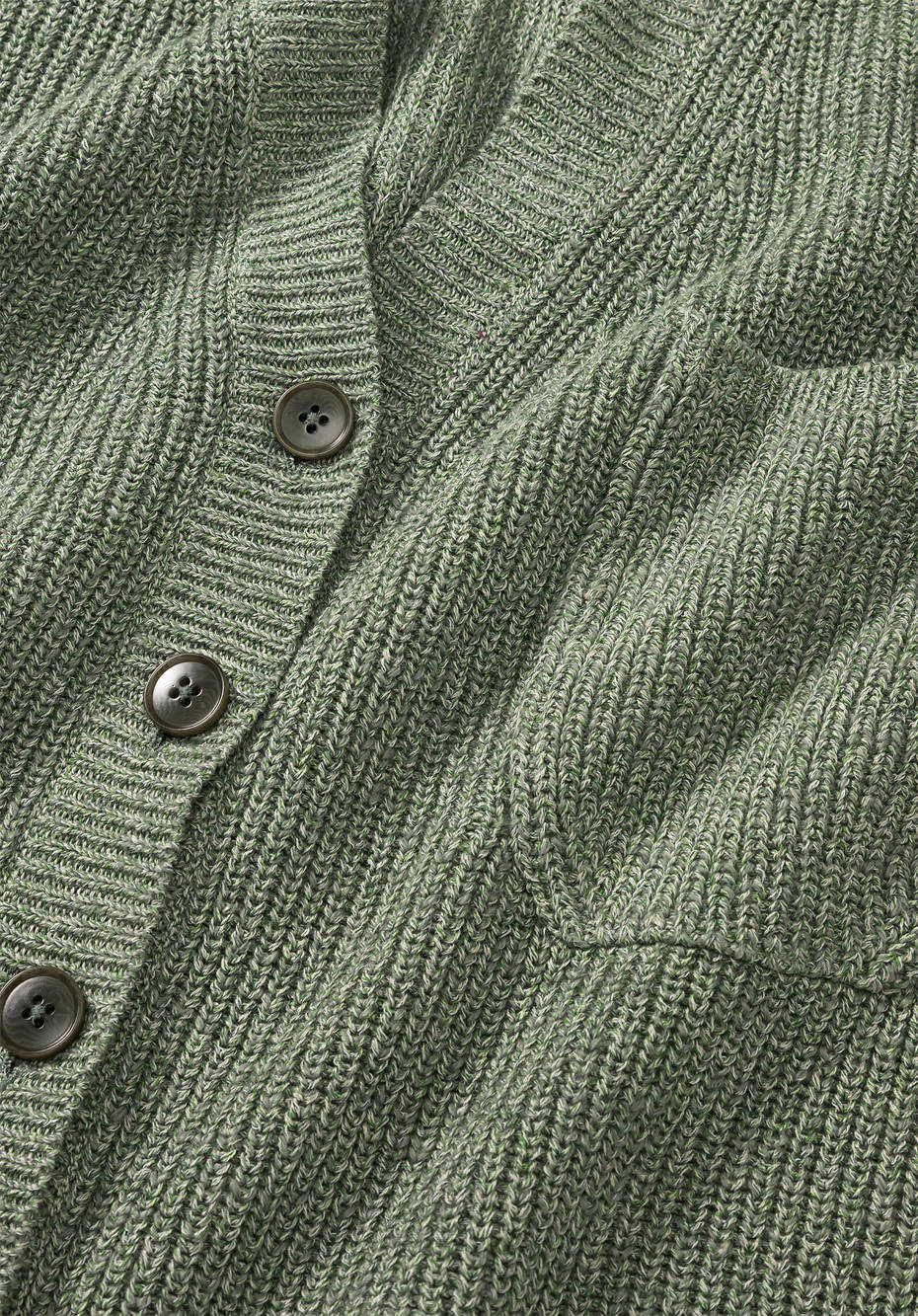 Cardigan aus Bio-Baumwolle mit Leinen