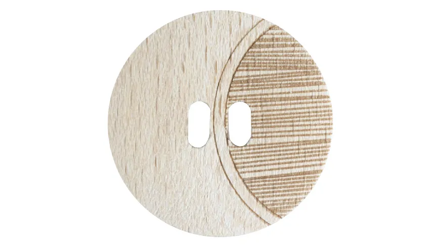 Dill 2-loch-Holzknopf rund Ø 20mm 2er Pack natur
