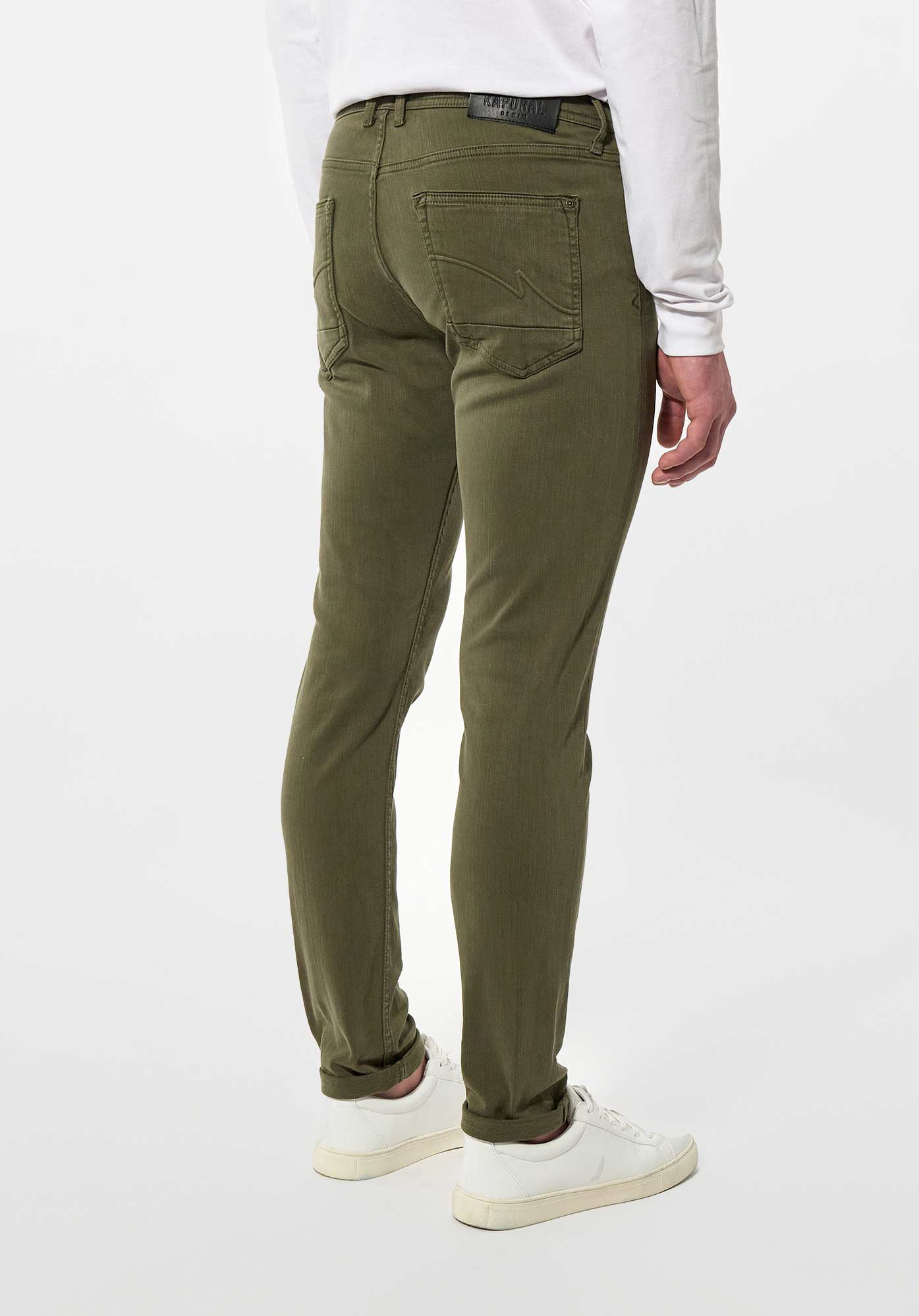DAXKO  Jean slim kaki Homme