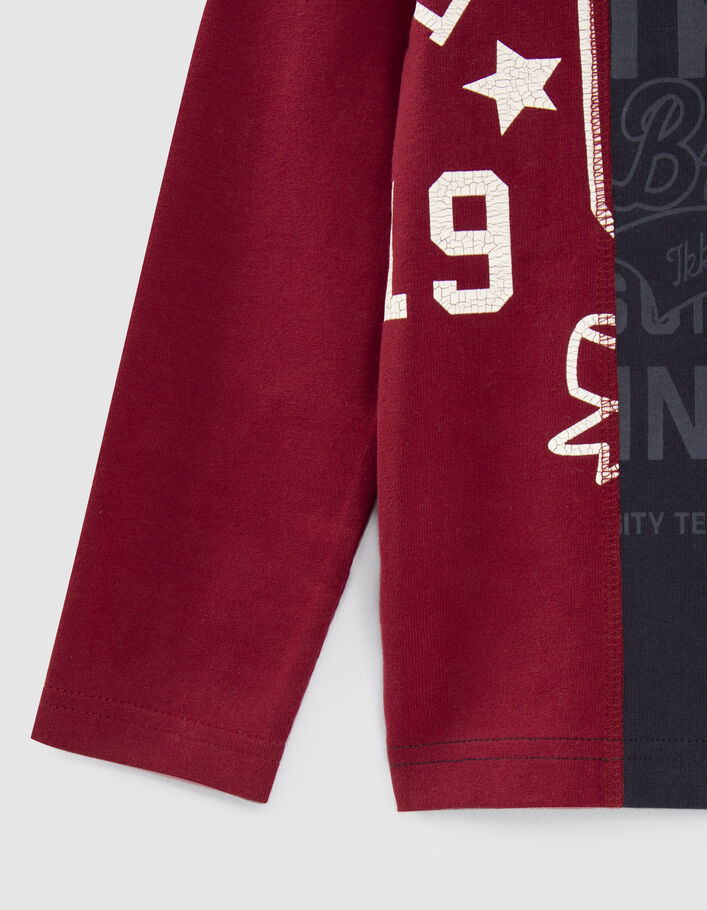 Polo marine, gris, bordeaux esprit rugby garçon