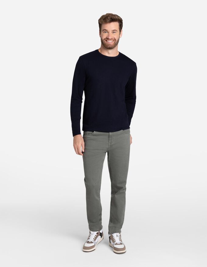 Langarmshirt - Rundhals-Ausschnitt