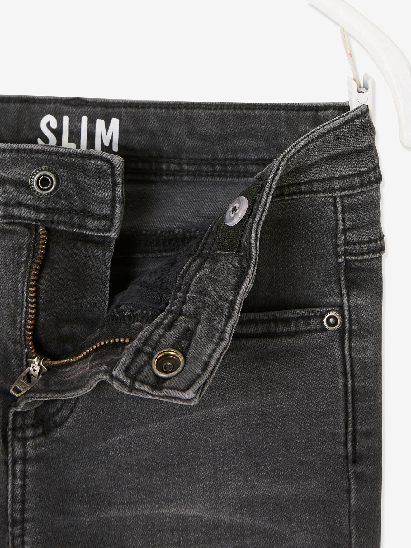 Vertbaudet Jungen Slim-Fit-Jeans WATERLESS, Hüftweite COMFORT Oeko-Tex - dark blue