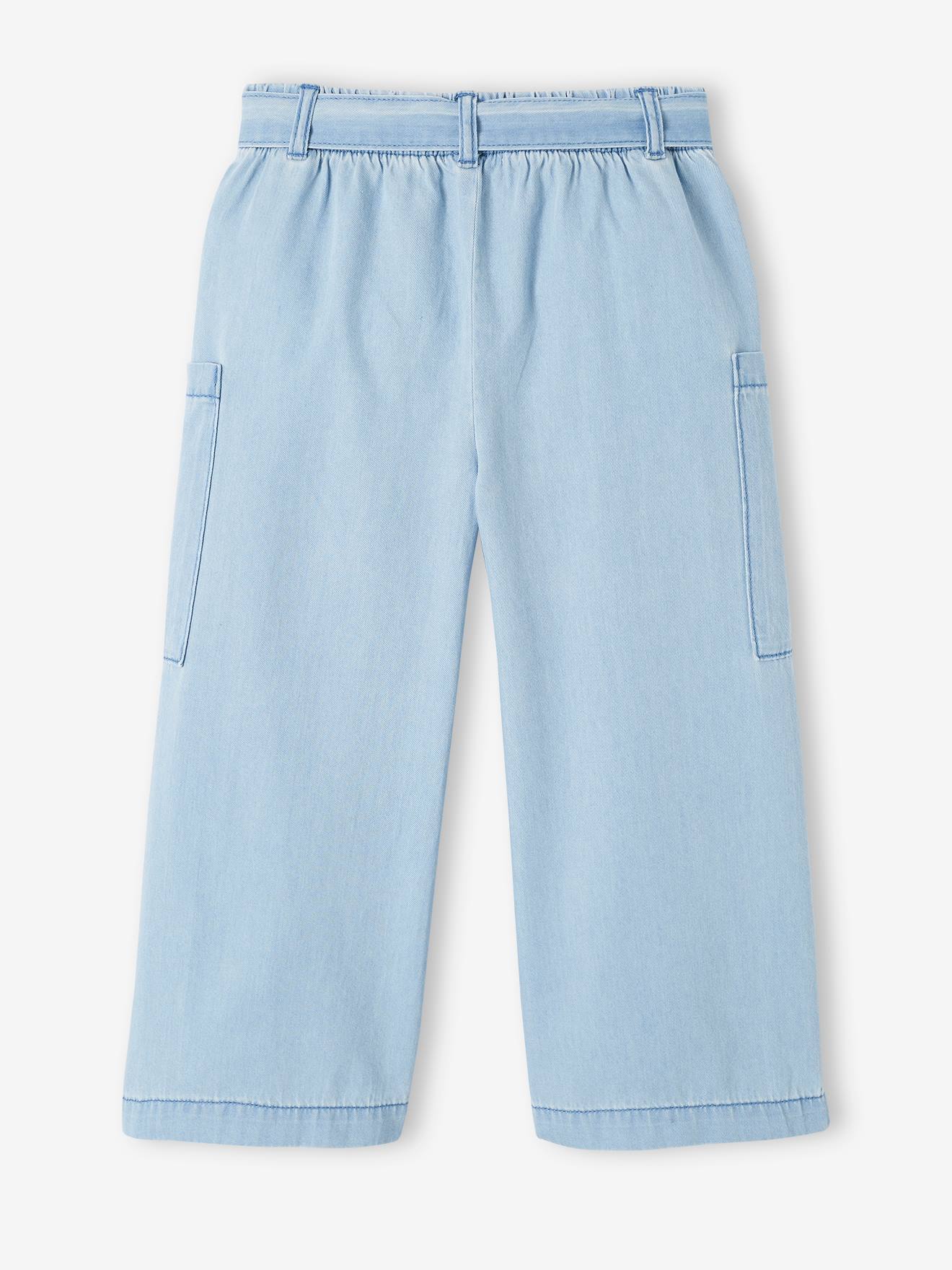 Vertbaudet Weite Mädchen 3/4-Hose mit Schlupfbund - double stone