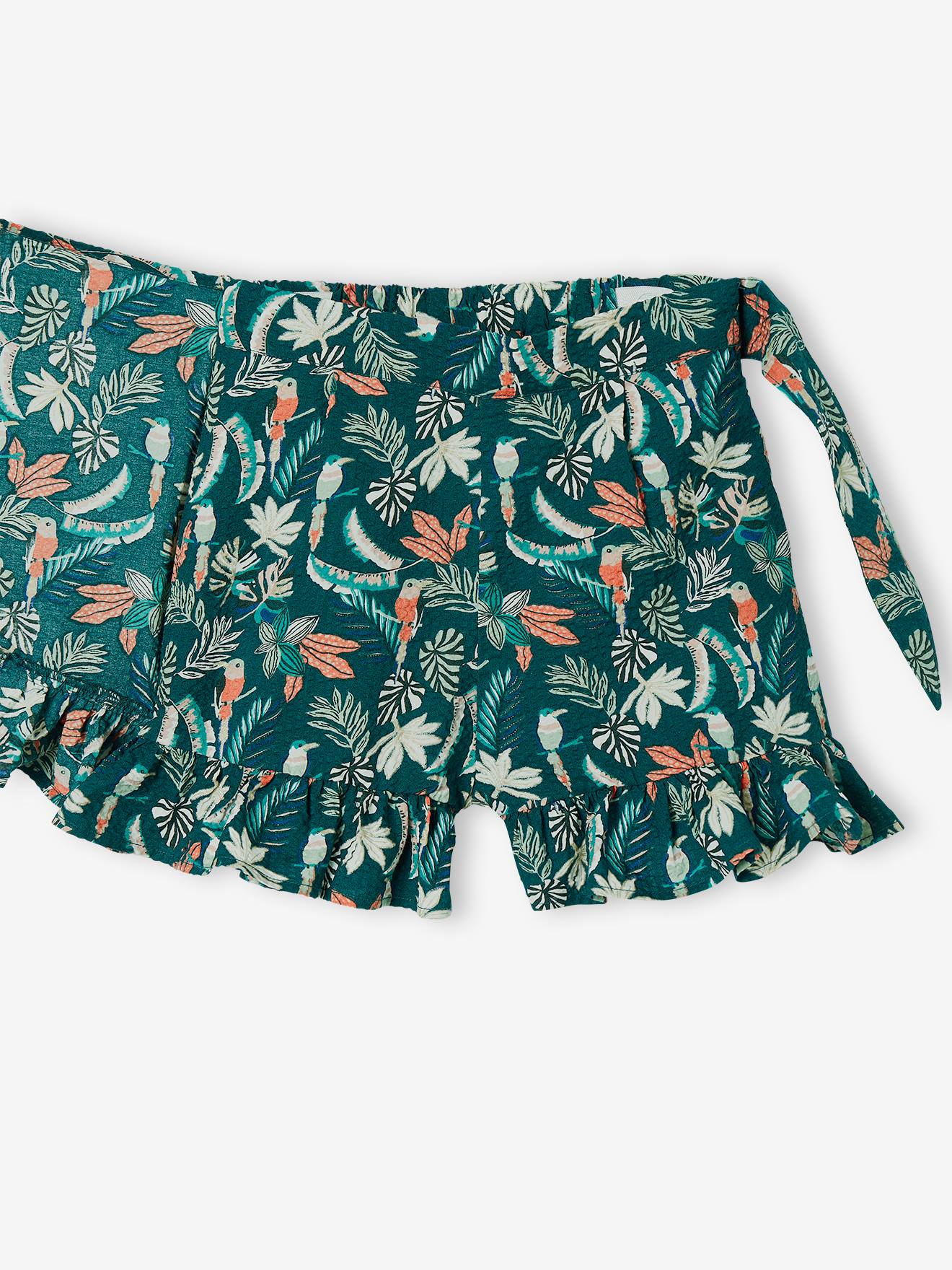 Jupe short fille écru