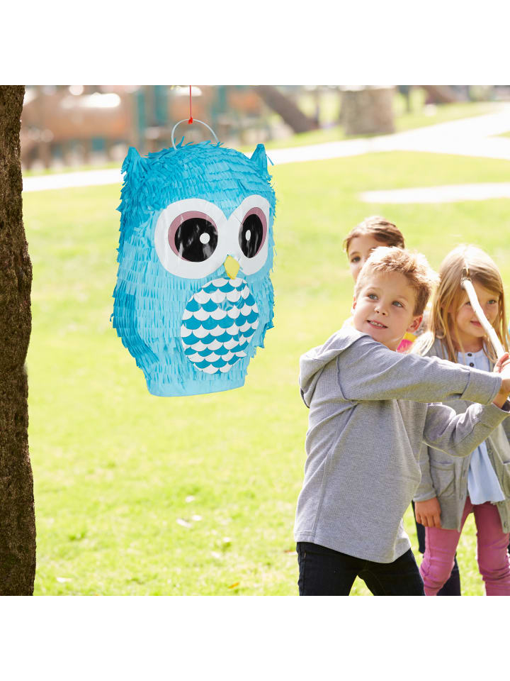 relaxdays Pinata Eule in Blau günstig kaufen onesize