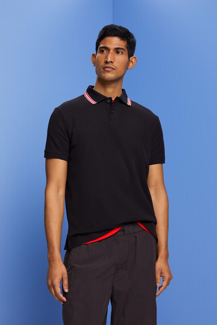 Piqué-Poloshirt mit Glitzer, 100 % Baumwolle