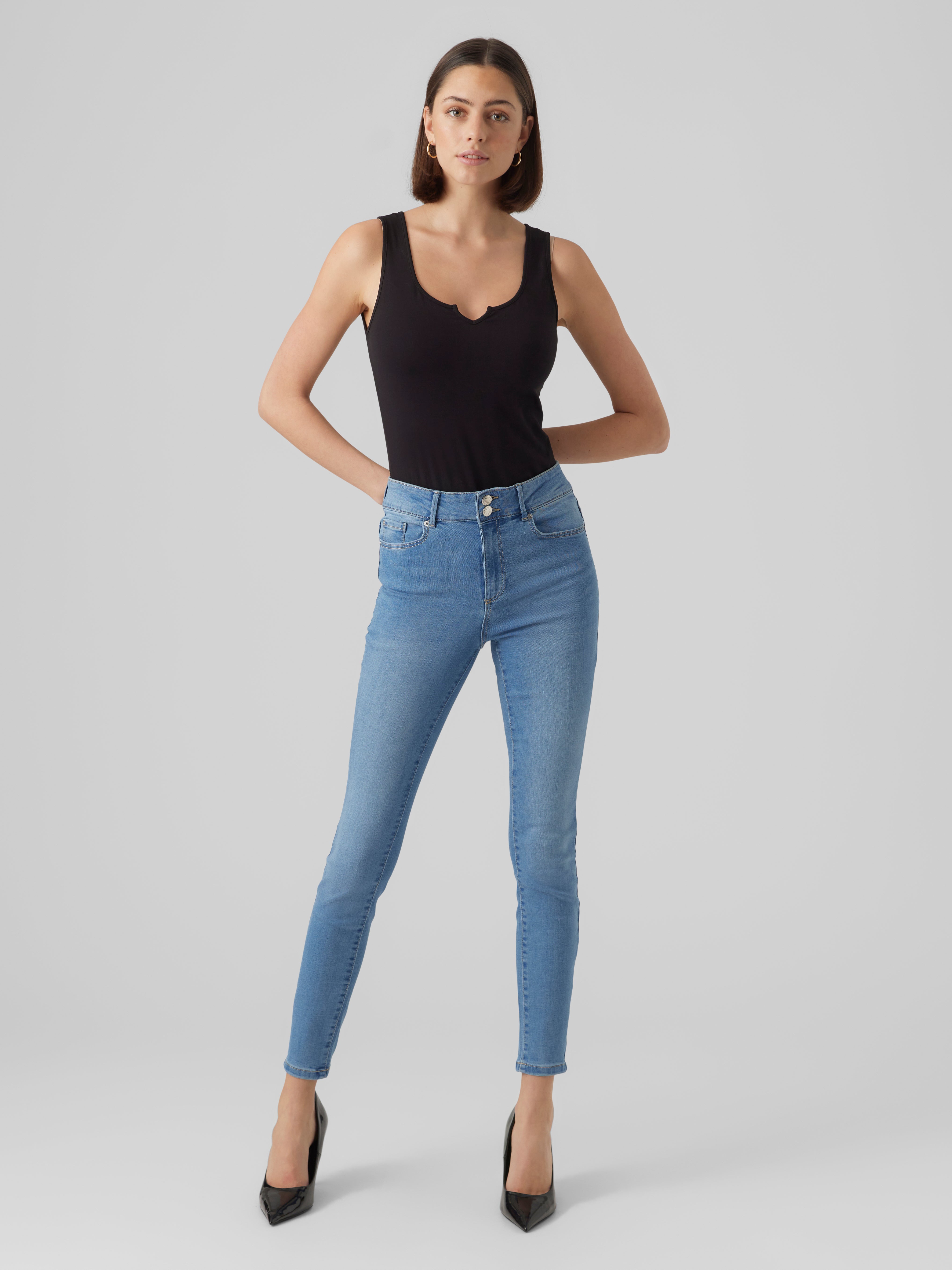 VMSOPHIA Hohe Taille Skinny Fit Jeans