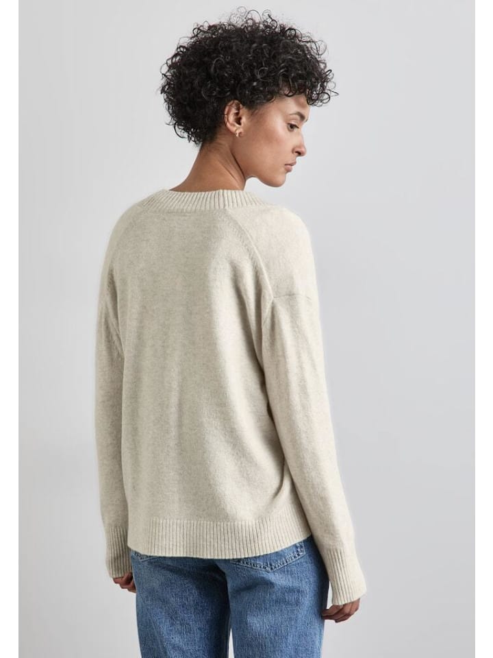 Street One Pullover in cream white melange günstig kaufen 42