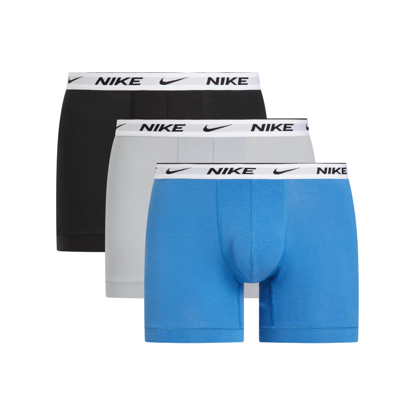 Nike Cotton Trunk Boxershort 3er Pack Blau Grau Schwarz FF8G
