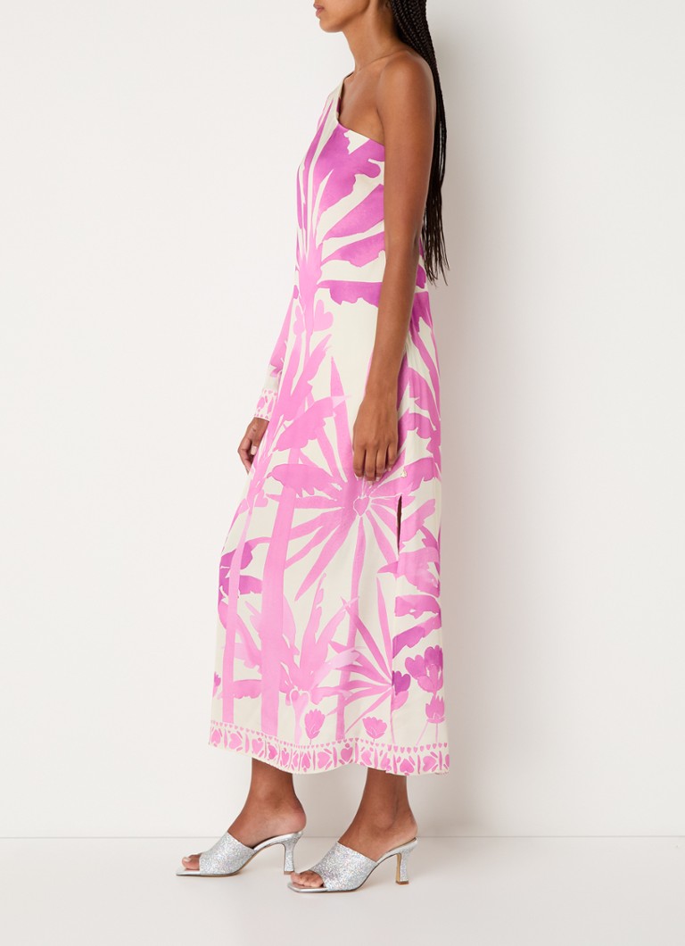 Μάξι φόρεμα Fabienne Chapot Luana με One Shoulder Leaf Print