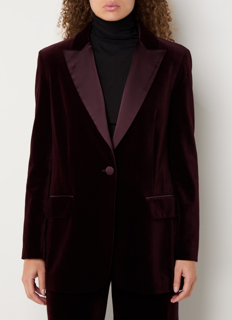 Blazer din catifea Betty Max & Co cu buzunare cu clapă