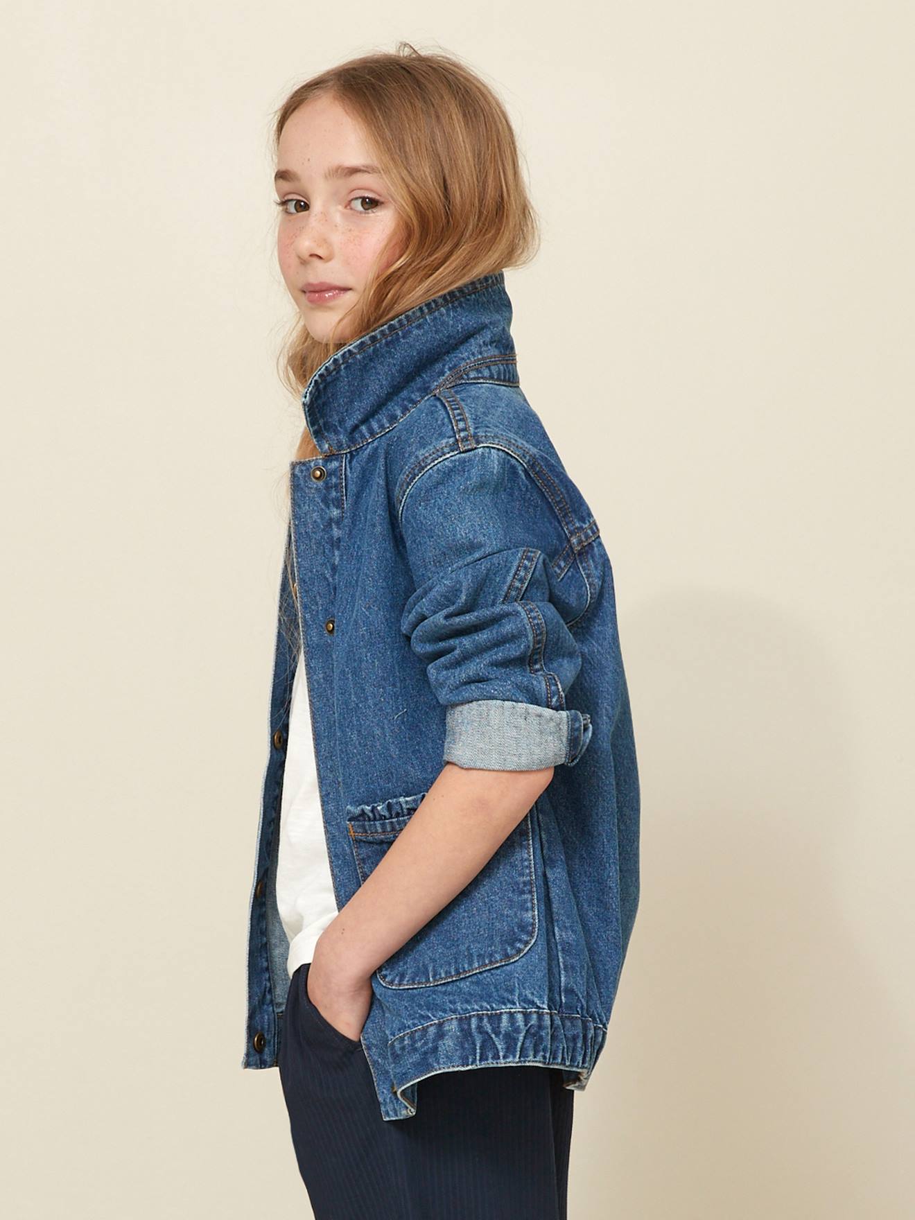 Cyrillus Mädchen Jeansjacke CYRILLUS - blue stone