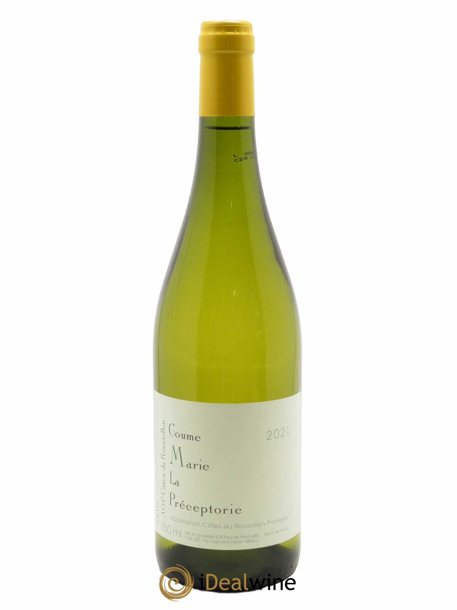 Côtes du Roussillon Coume Marie La Préceptorie  2021 - Lot de 1 Bouteille