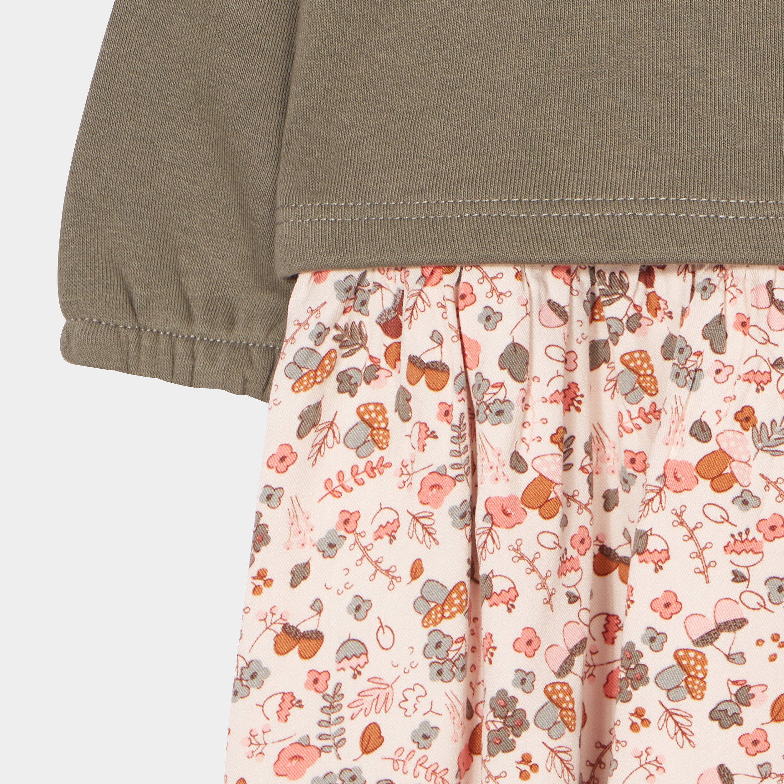 Robe effet 2-en-1 évasée Creeks ecru bébé fille | La Halle