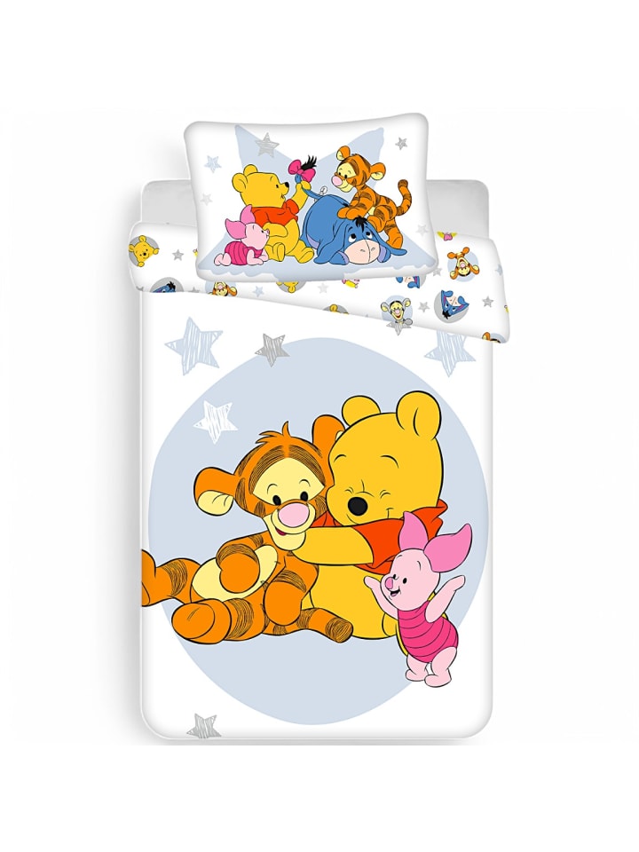 Disney 2-tlg.Set: Babybettwäsche Disney Winnie Puuh in Weiß günstig kaufen 100