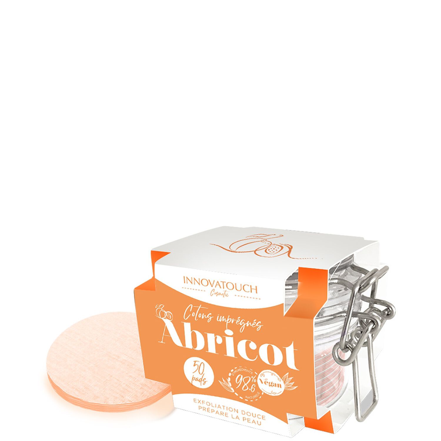 Innovatouch Abricot Disques de cotons imprégnés x50