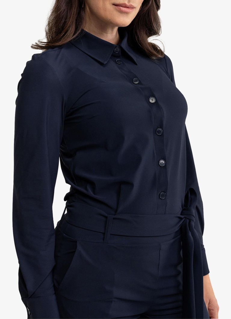 Studio Anneloes Angel straight fit jumpsuit with tie belt