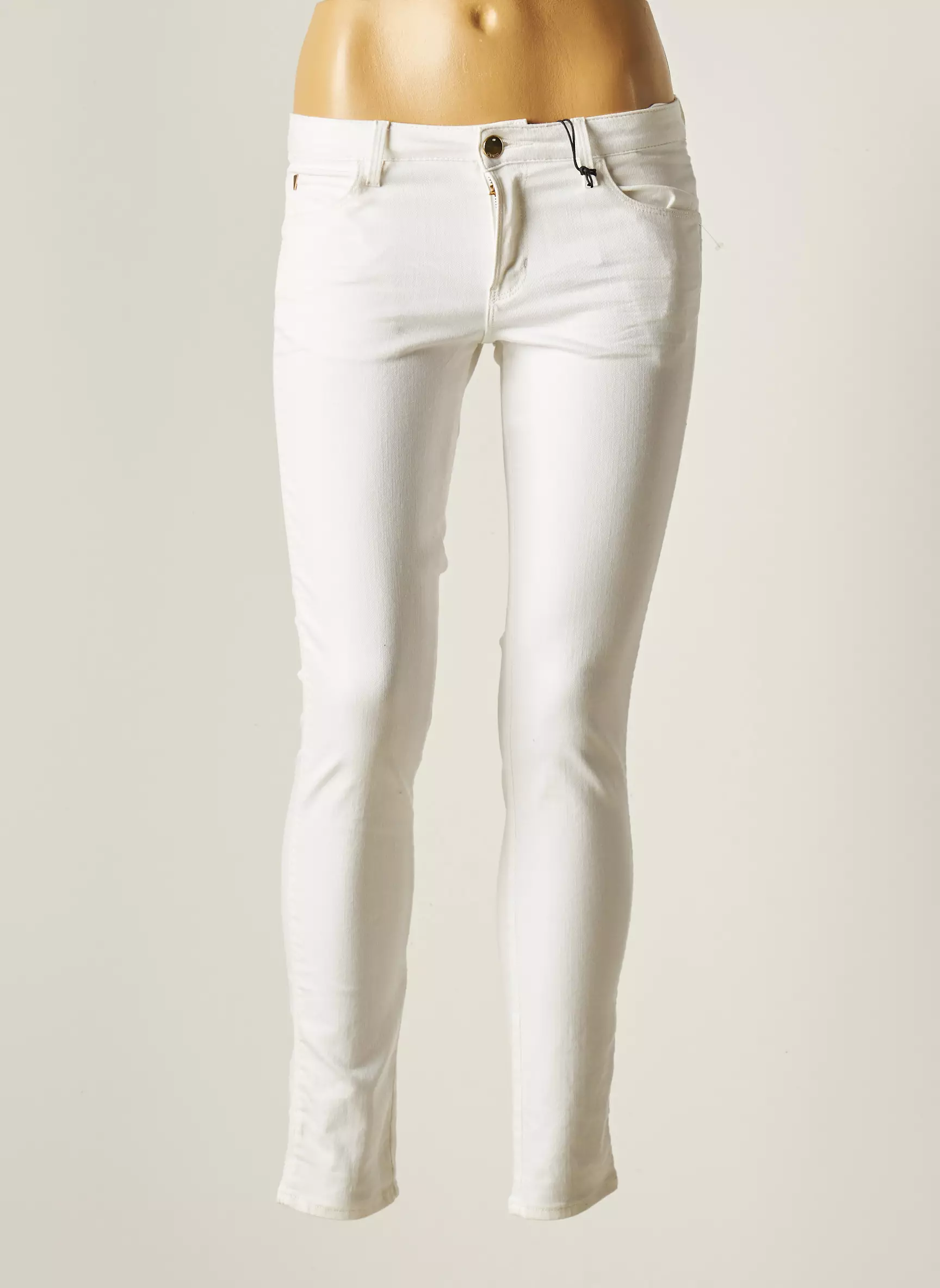 Guess Jeans Coupe Slim Femme couleur blanc
