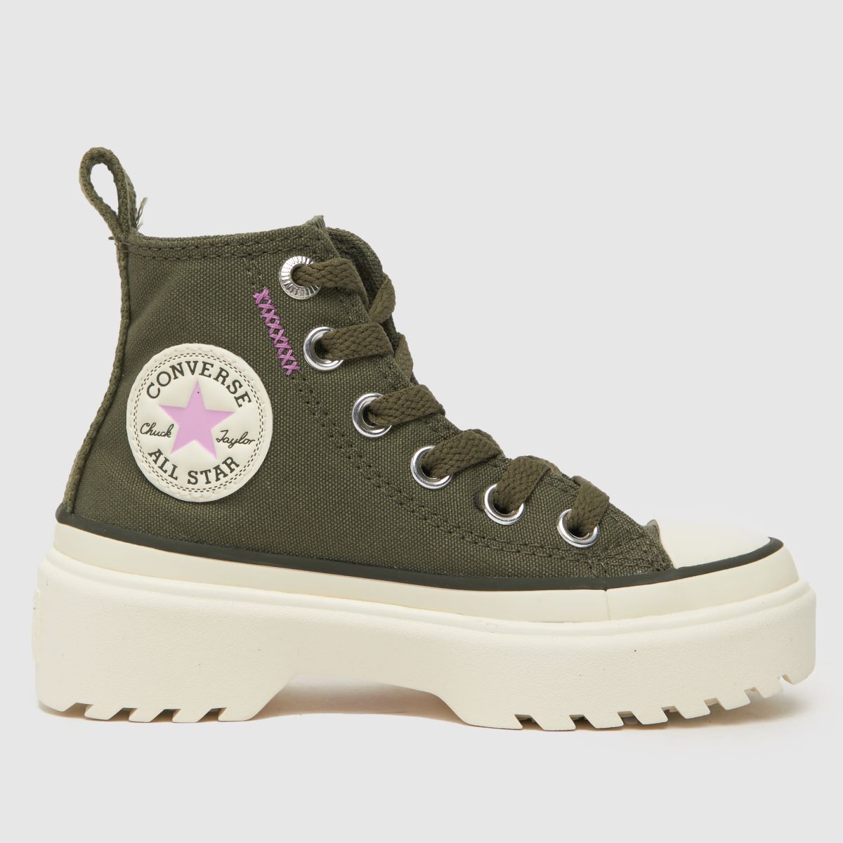 Converse khaki All Star Lugged Lift Hi Lány Tornacipő