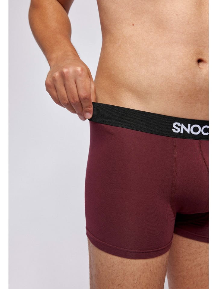 SNOCKS Boxershorts aus Bio-Baumwolle 6 Stück in Mix (Rot/Olive/Blau) günstig kaufen