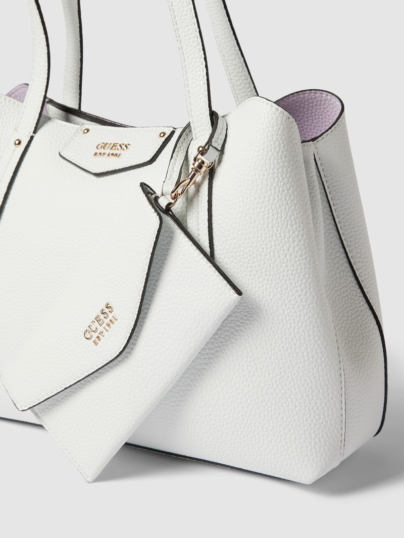 Handtasche mit Strukturmuster Modell 'BRENTON GIRLFRIEND' in weiß