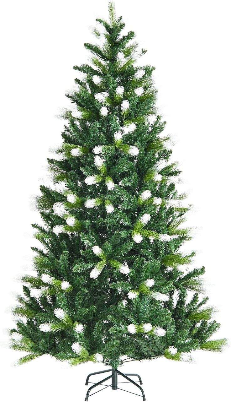 Costway 180cm Weihnachtsbaum mit Schnee