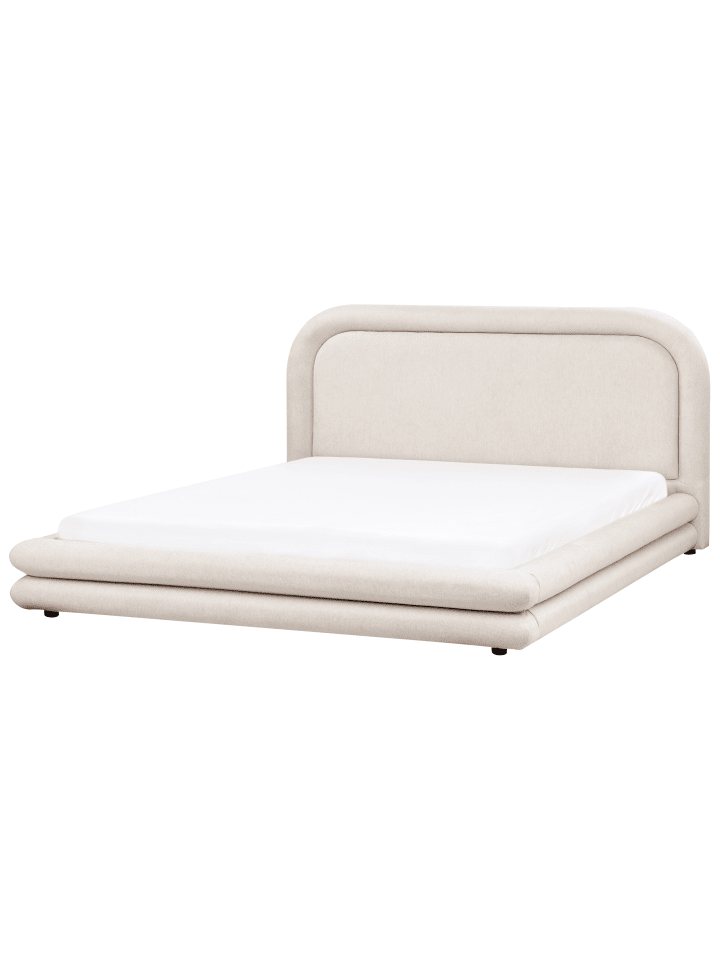 Beliani Doppelbett LAVARDENS in Beige/Schwarz - (W) 201 x (H) 107 x (L) 222 cm günstig kaufen onesize
