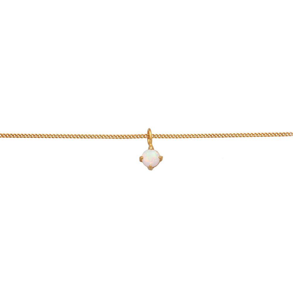 Elli Elli Collier Femmes Choker Solitaire Pendentif Simple avec Synth. Opale en argent collier
